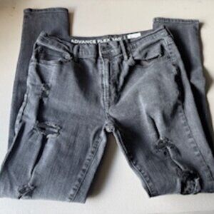 Men's Arizona Jeans, Super Skinny, Blackwashed distressed, 32/34